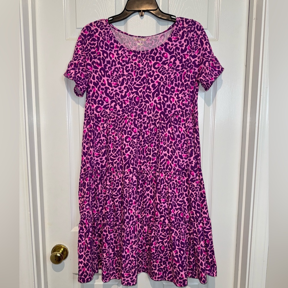 Lilly Pulitzer Pink Flutter Sleeve Dress. Size S